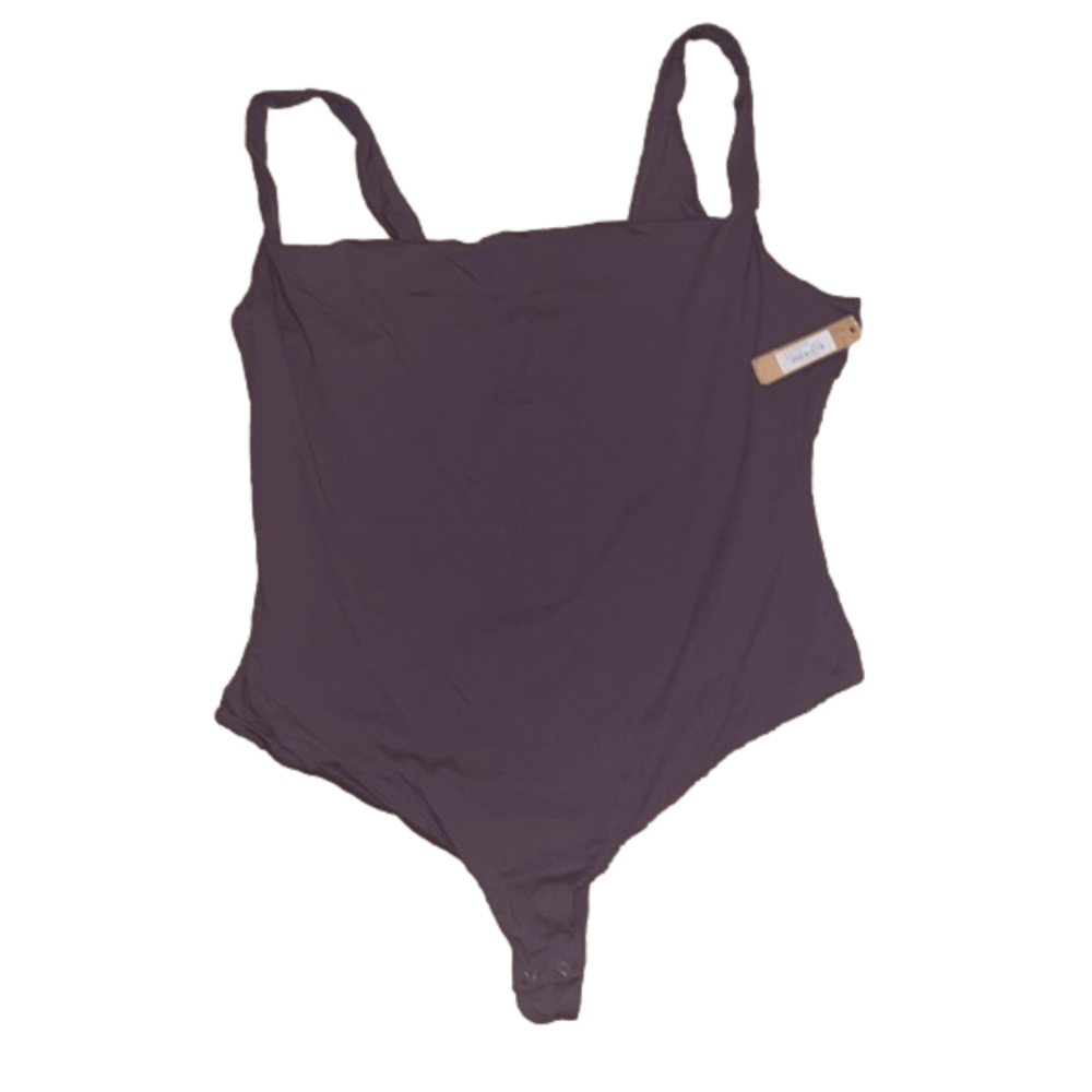 NWT Skims 4X SQUARE NECK Fits Everybody BODYSUIT Plum
